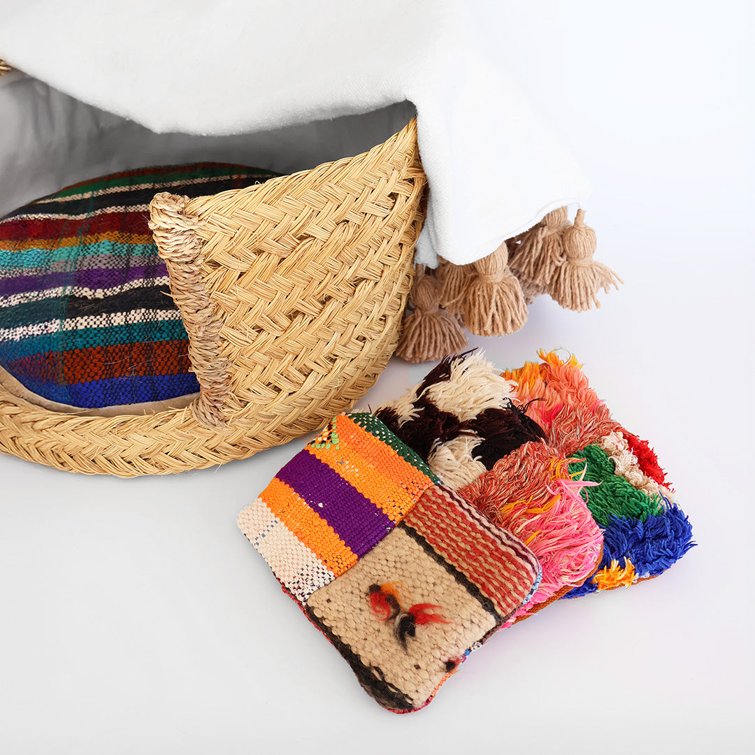 モロッコのかわいいクッションが猫サイズのピローに!