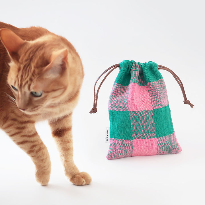 モロッコヴィンテージハイク巾着とコーヒー3Pack (ピンクグリーン)