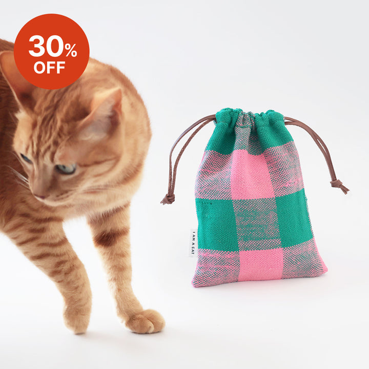 モロッコヴィンテージハイク巾着とコーヒー3Pack (ピンクグリーン)