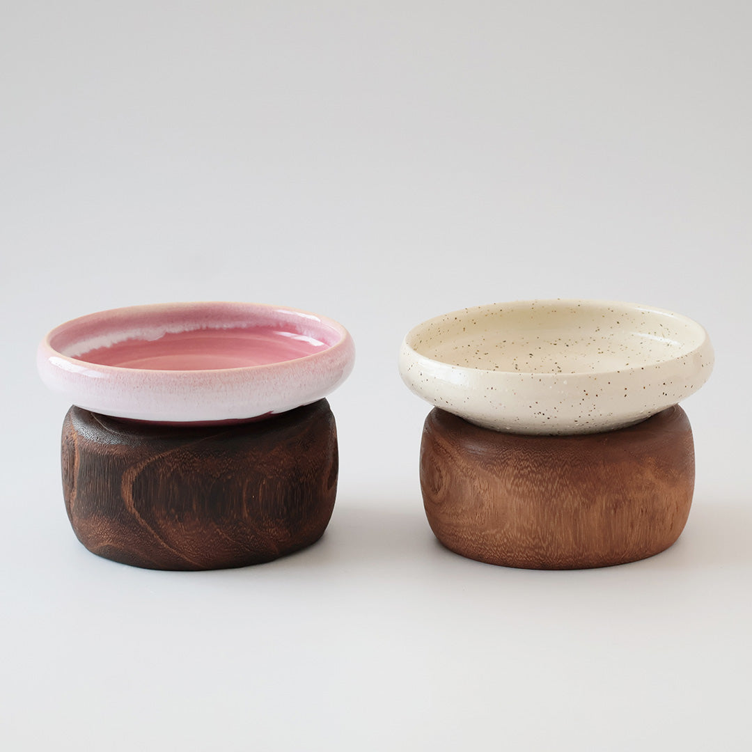 金沢桐鉢とごはんのうつわ (桃・うずら) – iamacatjp